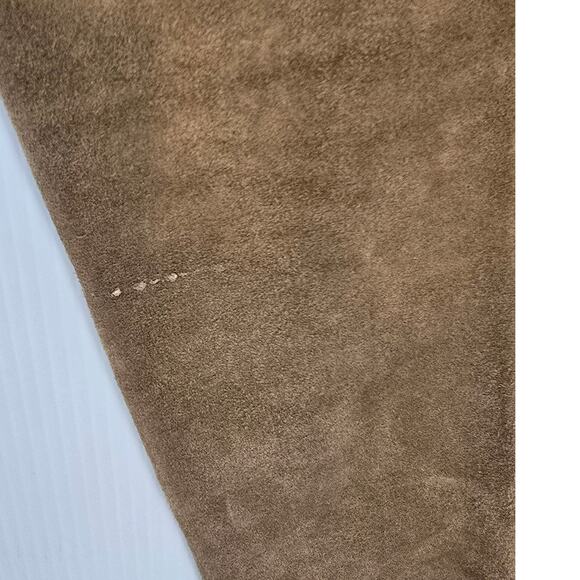 Banana Republic Tan Suede Leather Pants Mid Rise Straight Leg Y2K Size 4 SEE - Picture 7 of 10